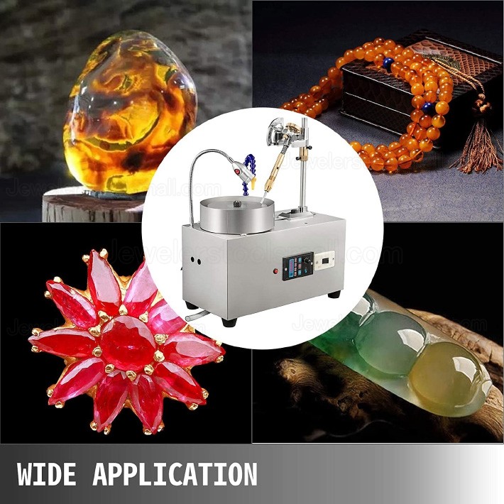 Jewelry Making Faceting Machine Gem Lapidary Gemstone Grinding Polishing Machine with Led Light & Water Pump